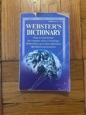 Webster's Dictionary Blue Cover with Earth Graphic